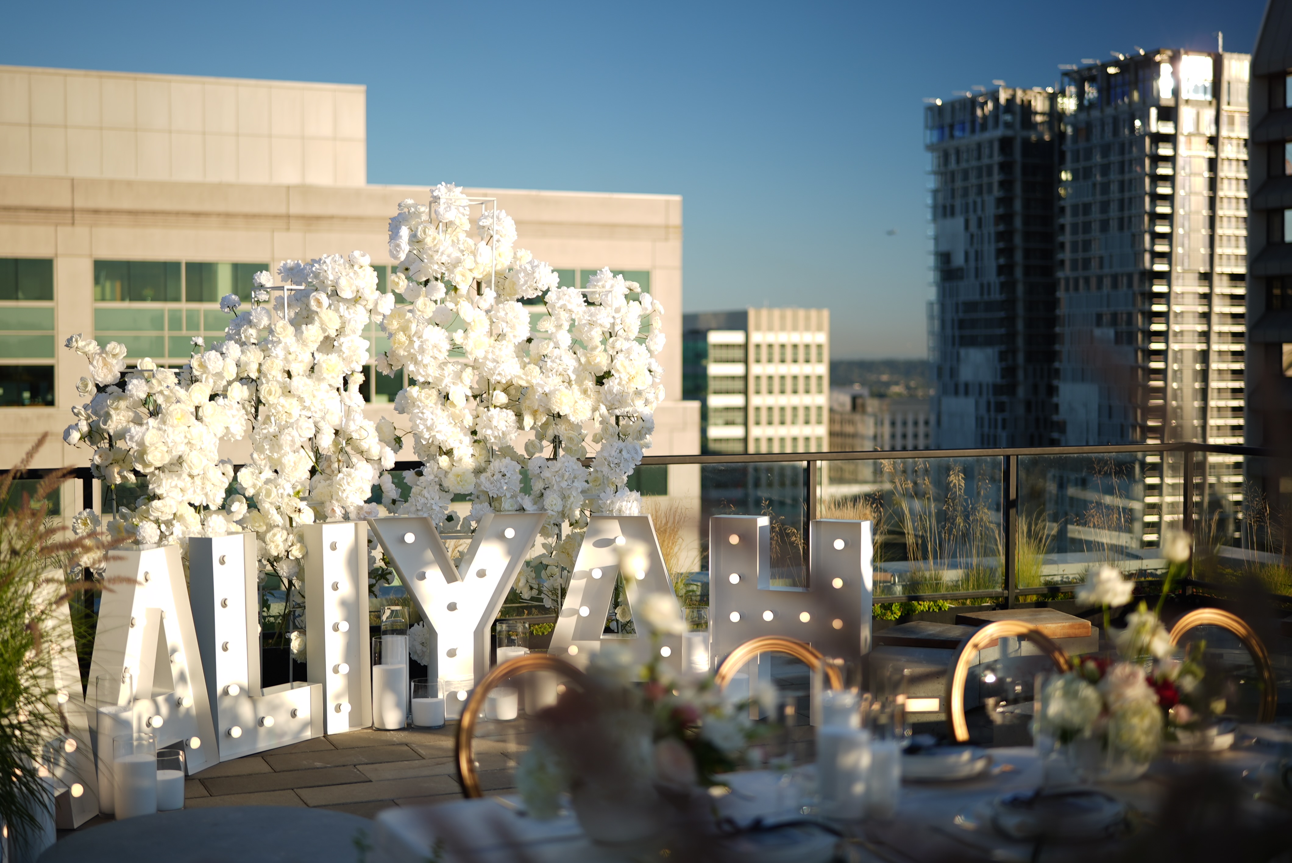 Rooftop birthday rose heart